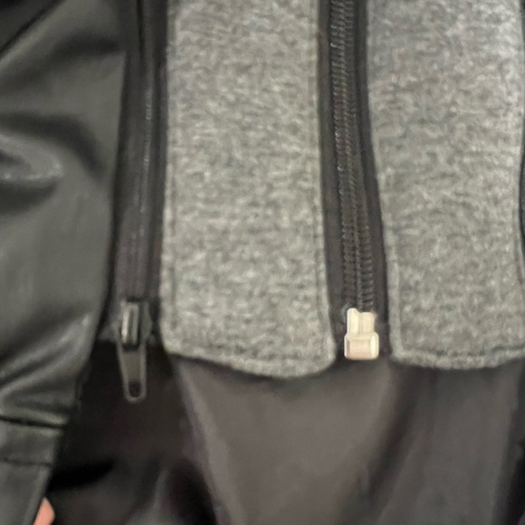 ZARA MAN Double Zipper Faux Leather Jacket Removable Hoodie - Picture 9 of 10